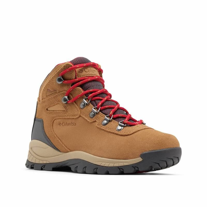 コロンビア レディース シューズ スニーカー プラスサイズ ブーツ Columbia Newton Ridge Plus Womens Waterproof Hiking Boots Tan Red