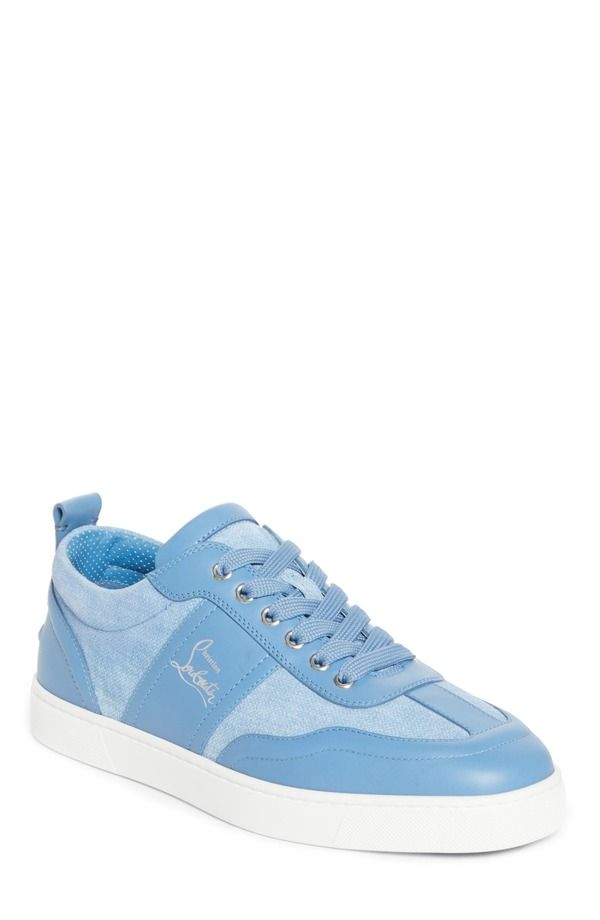 クリスチャン・ルブタン メンズ シューズ スニーカー Christian Louboutin Retero Mixed Media Sneaker Ceruleo