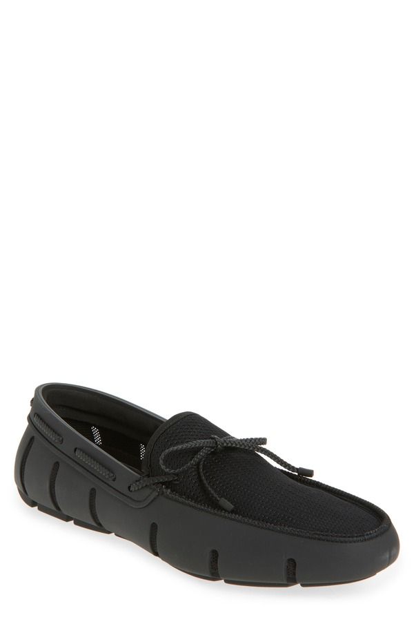 スウィムス メンズ シューズ レース ローファー Swims Braided Lace Loafer Black ブラック