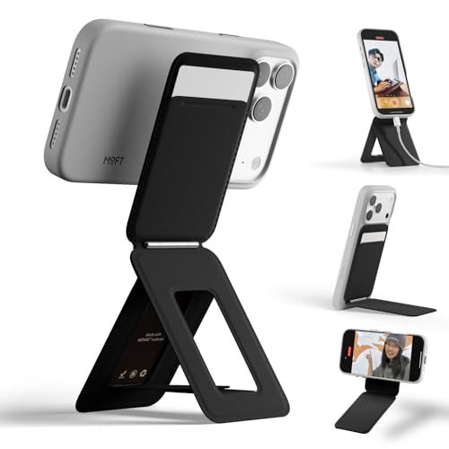 MOFT【公式直営店】モフト スマホスタンド 8-in-1多機能スタンド カードケース付き MagSafe対応/NFC/Suica/タッチ決済対応｜iPhoneシリーズ・全機種対応｜強力磁力＆アイアンリング付き｜MOVAS?素材｜薄型・軽量・折りたたみ式｜Ju