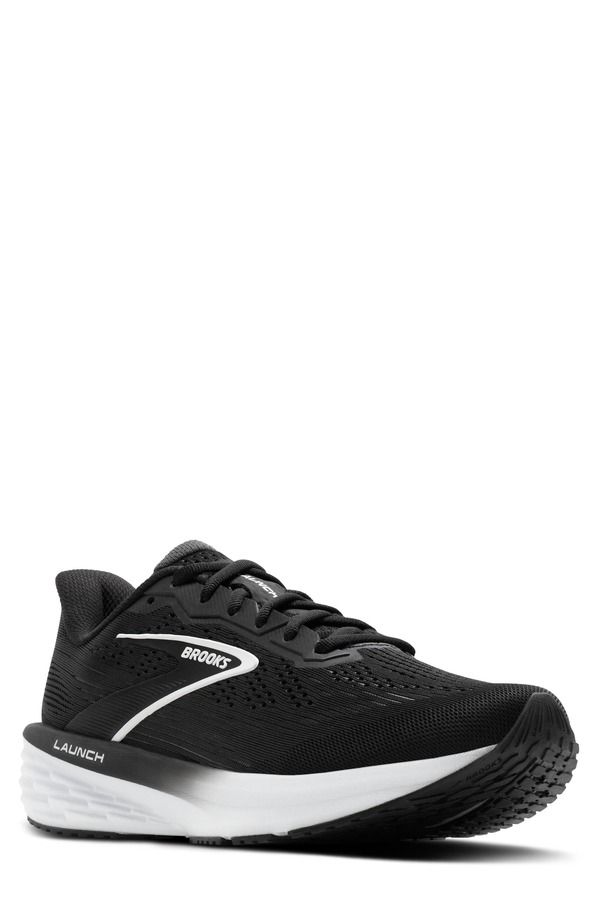 ブルックス メンズ シューズ スニーカー Brooks Launch 12 Running Sneaker Black Grey White ホワイト