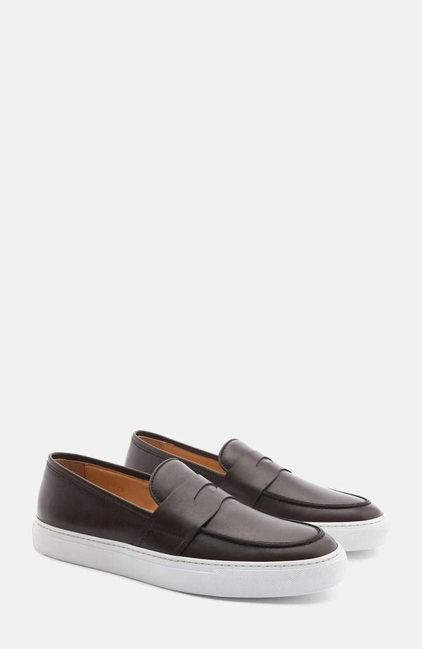 スカロッソ メンズ シューズ スニーカー SCAROSSO Alberto Sneakers Brown Calf ブラウン