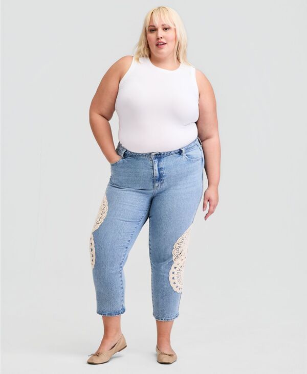 アンドノウディス レディース ボトムス デニムパンツ アンクル ジーンズ And Now This Womens HighRise CrochetTrim Ankle Jeans Macys Excl