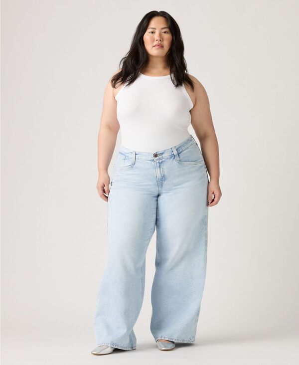 リーバイス レディース ボトムス デニムパンツ ジーンズ Levis Womens 94 Baggy WideLeg RelaxedFit Denim Jeans Abraided Art デニム