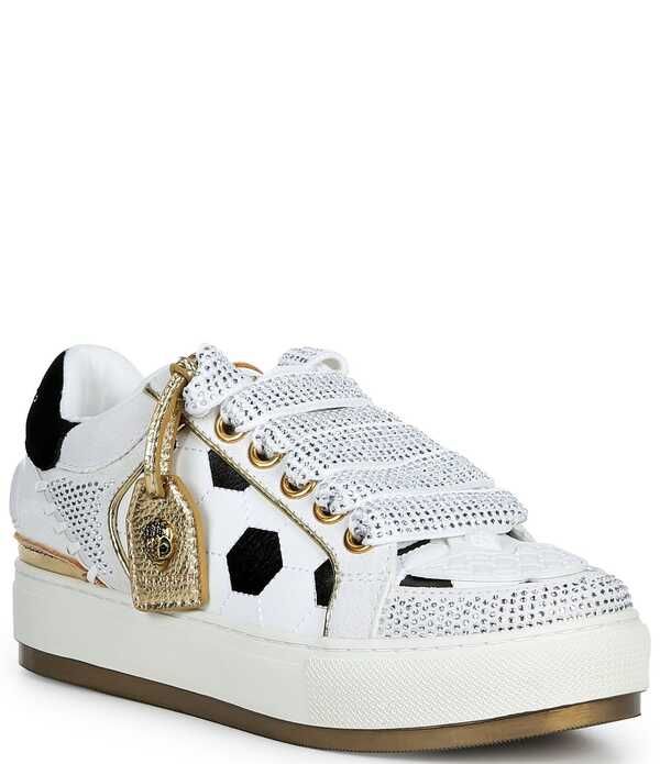カートジェイガーロンドン レディース ボトムス カジュアルパンツ スニーカー ロゴ Kurt Geiger London Southbank Footy Logo Crystal Embellishe
