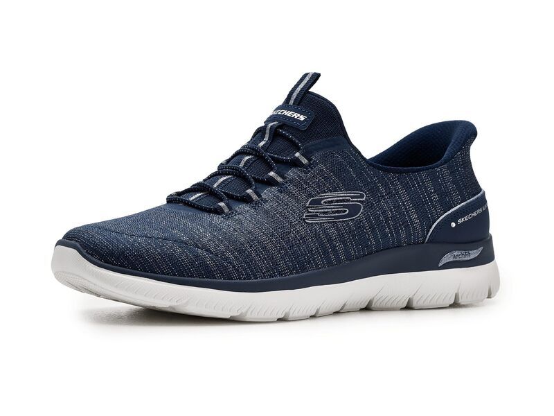 スケッチャーズ レディース シューズ スニーカー SKECHERS Arch Fit Summits Hands Free SlipIns NavySilver ネイビー