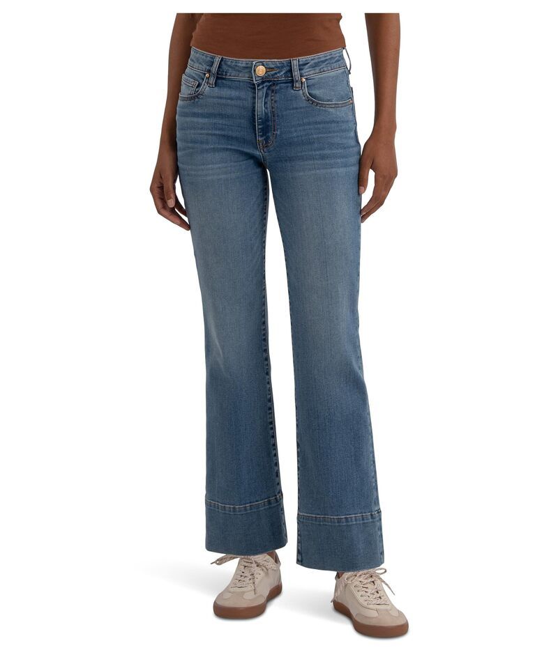 カットフロムザクロス レディース ボトムス カジュアルパンツ KUT from the Kloth Kelsey MidRise Kick Flare with Wide Hem Contract