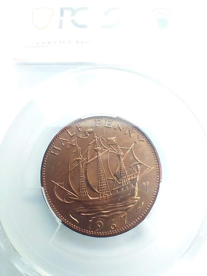 PCGS Gne Cleaned-UNC D 1967 イギリス 1/2ペニー PCGS Gne Cleaned-UNC D 1967 イギリス 1/2ペニー - メルカリ