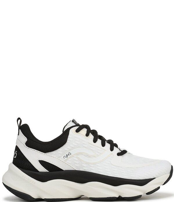 ライカ レディース シューズ スニーカー メッシュ Ryka Womens Rezorb Max Mesh Walking Sneakers WhiteBlack ホワイト