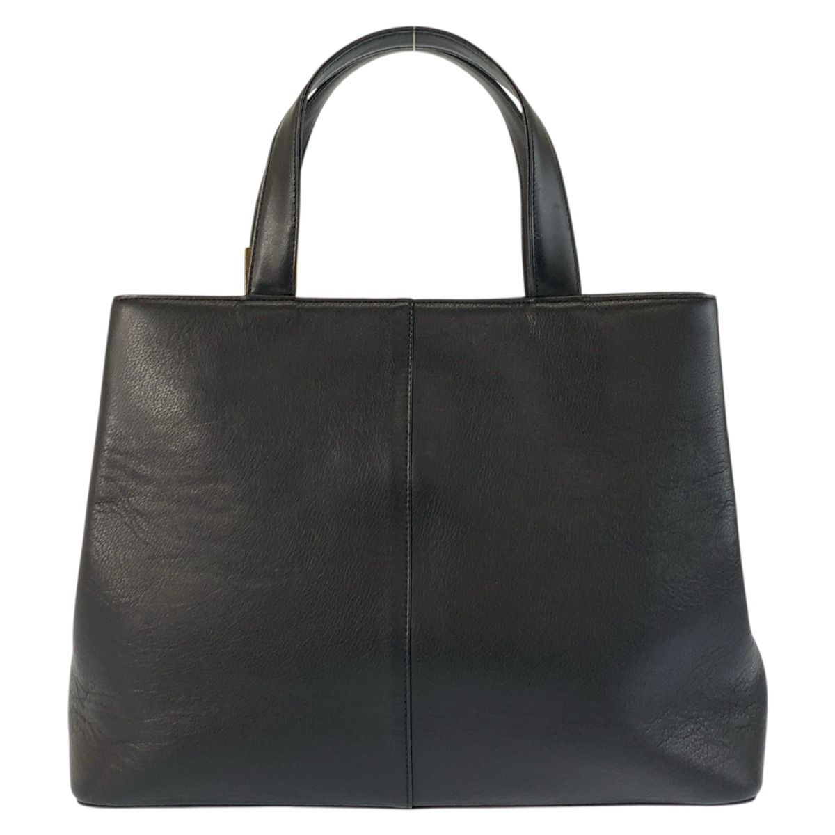 美品 BURBERRY バーバリー 中チェック柄 ブラック 黒 ゴールド金具