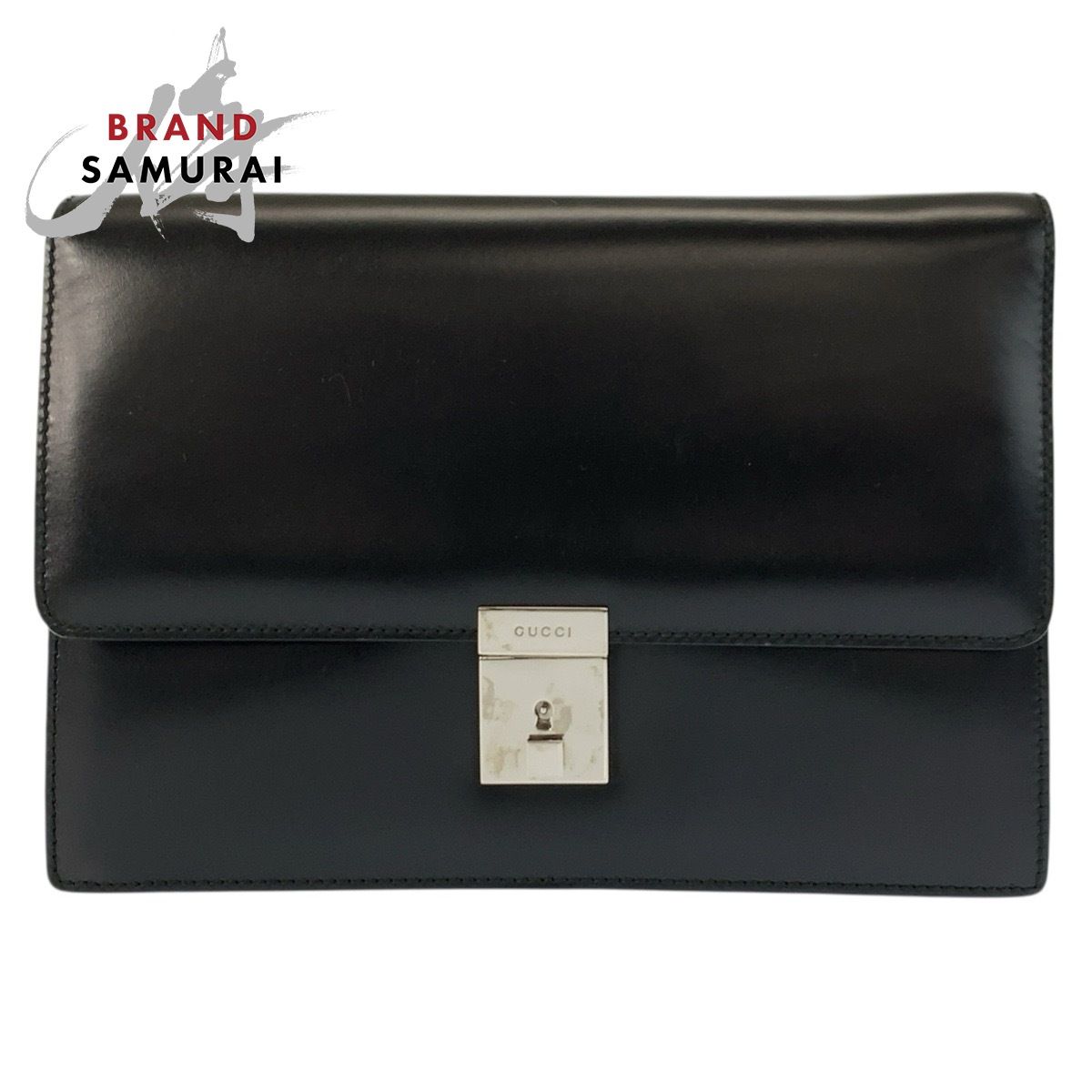 グッチ GUCCI オールドグッチ GG金具 バッグ レザー ブラック 美品 GUCCI グッチ ブラック 黒 シルバー金具 レザー 0181600 クラッチ