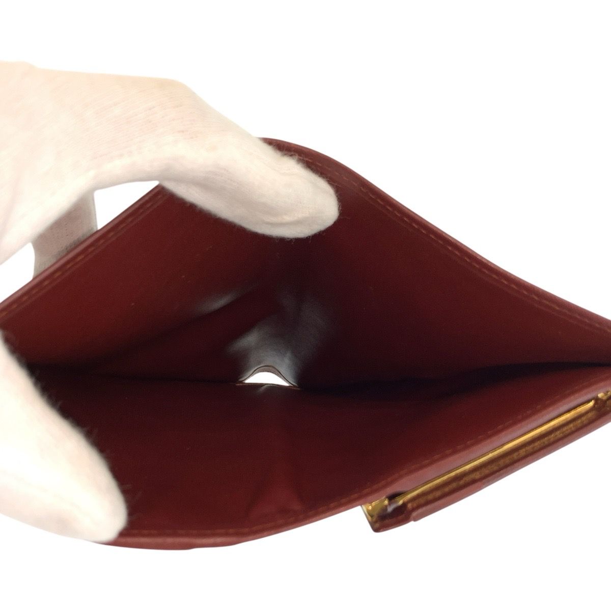 美品 CARTIER カルティエ マストライン ボルドー ゴールド金具 レザー
