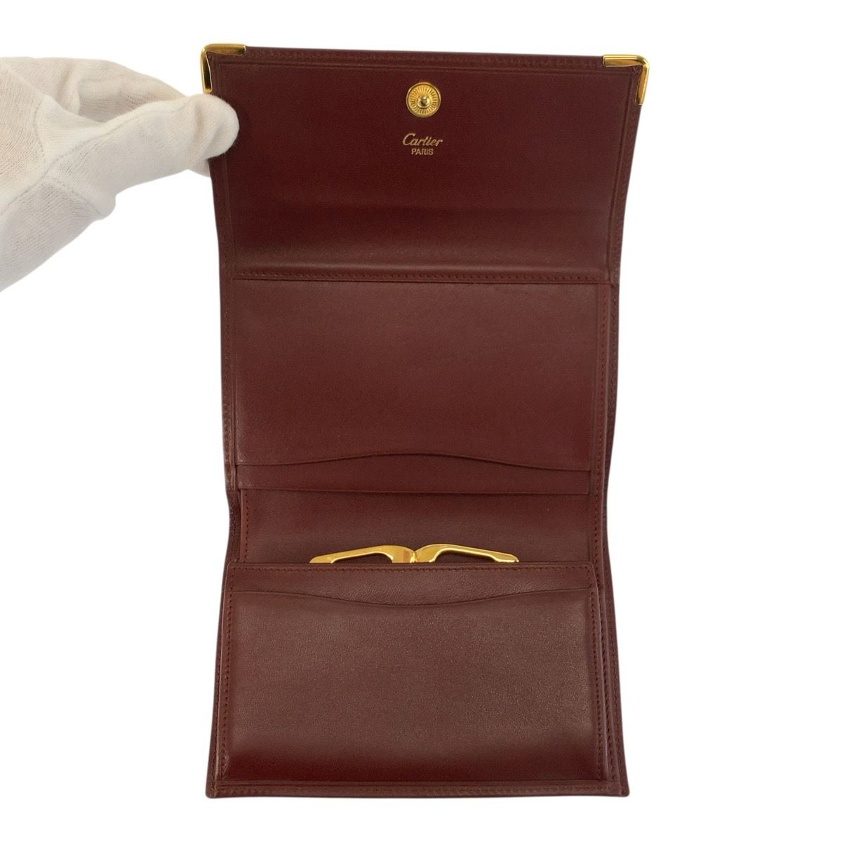 Cartier カルティエ マストライン レザー ゴールド金具 ボルドー 美品 CARTIER カルティエ マストライン ボルドー ゴールド金具 レザー