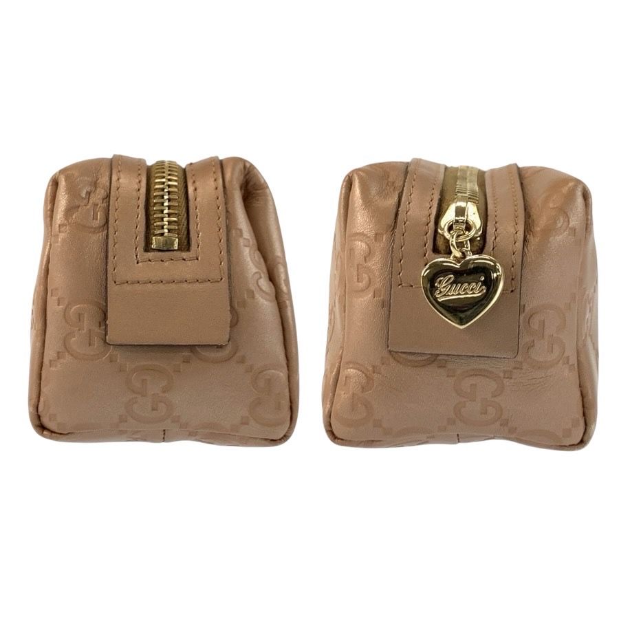 美品 GUCCI グッチ グッチシマ メタリックピンク ピンクベージュ