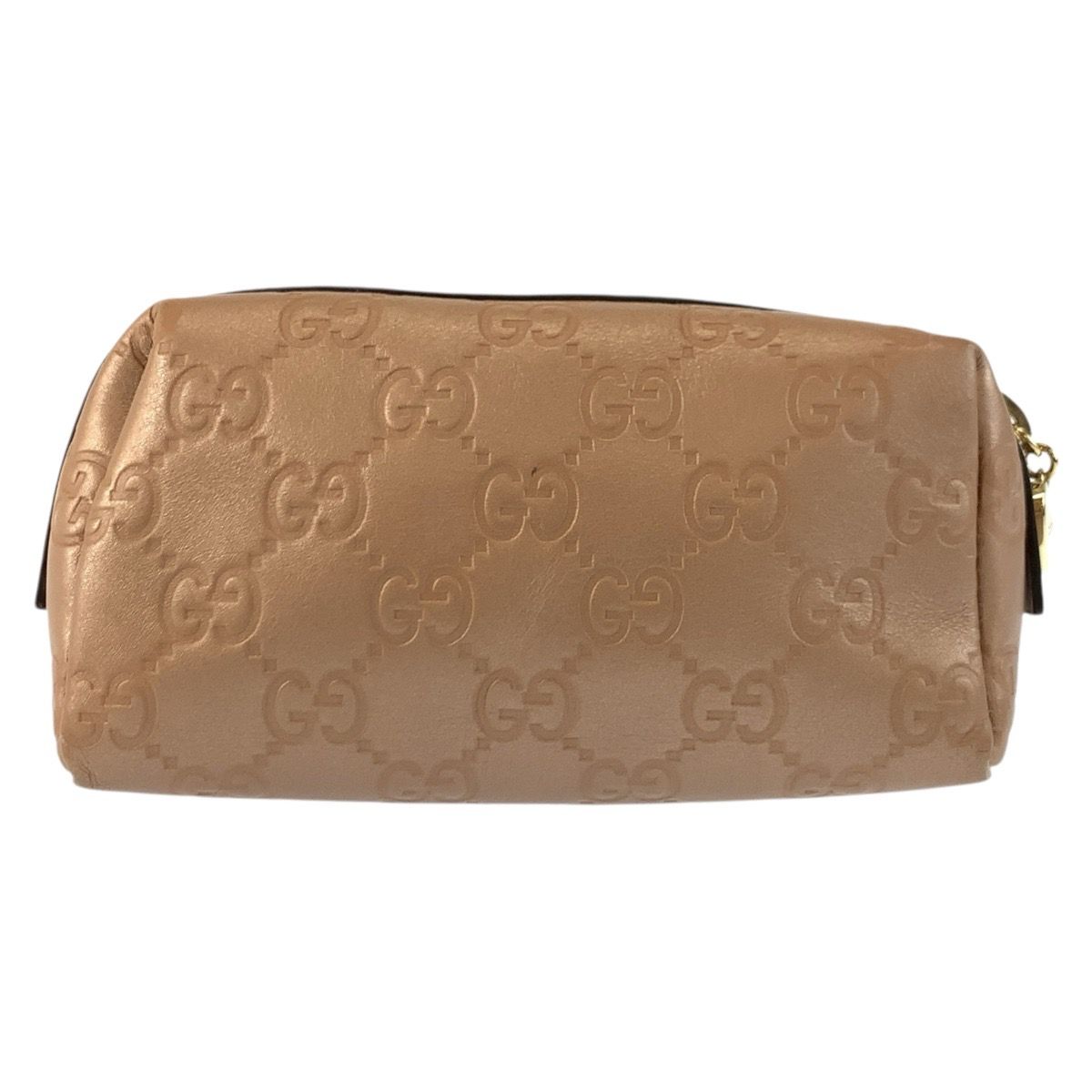 美品 GUCCI グッチ グッチシマ メタリックピンク ピンクベージュ