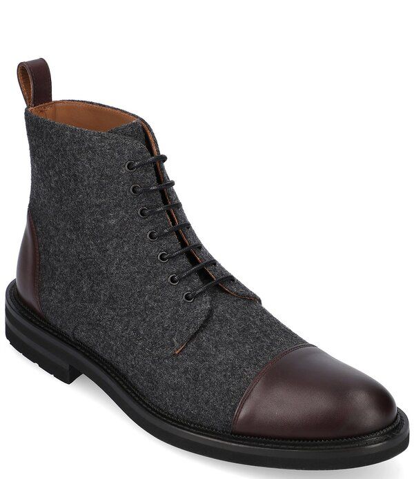 タフト メンズ シューズ ブーツ・レインブーツ ウール キャップ Taft Mens Jack Wool Cap Toe Boots GreyOxblood グレー