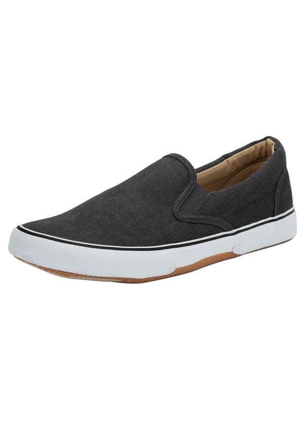 キングサイズ メンズ シューズ スリッポン・ローファー KingSize CanvaslipOn Shoes Black ブラック