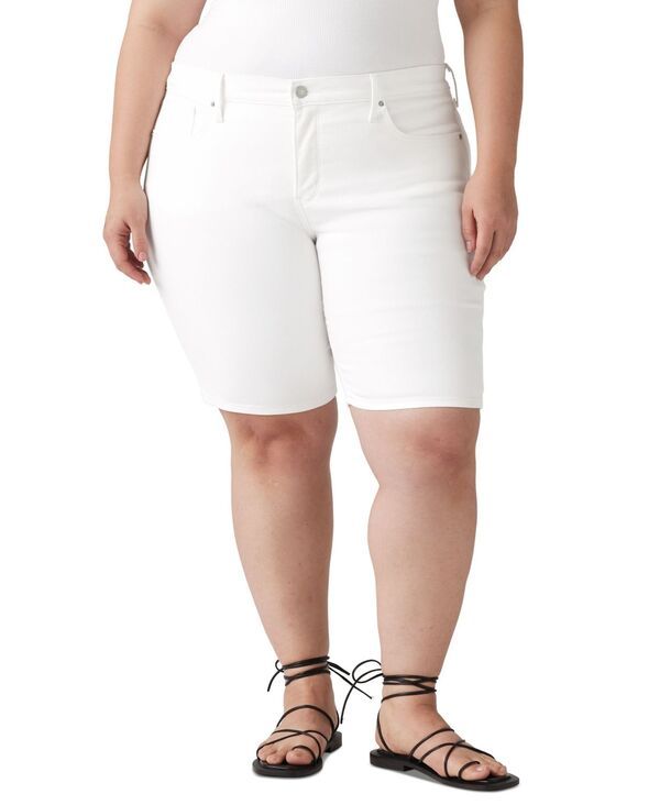 リーバイス レディース ボトムス ハーフパンツ・ショーツ ショートパンツ Levis Womens MidRise Shaping Bermuda Shorts Chalk White ホワイト