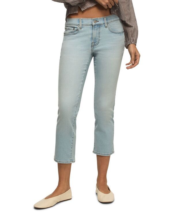 ラッキーブランド レディース ボトムス デニムパンツ キャップ ジーンズ Lucky Brand Womensweet MidRise Capri Jeans Blue Beach Wash ブルー