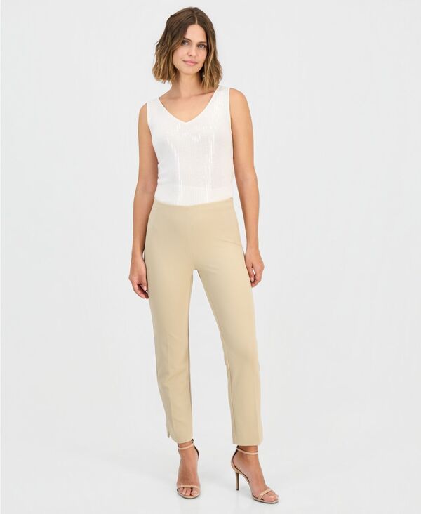 アンクライン レディース ボトムス カジュアルパンツ クレープチ アンクル Anne Klein Womenstretch Crepe PullOn Hollywood Waistraight Ank 18,346円