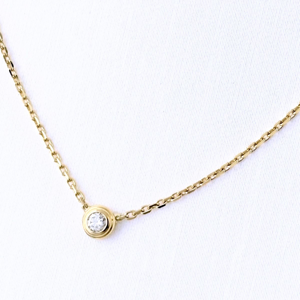 カルティエ CARTIER ダムール ネックレス YG イエローゴールド ペンダント メレダイヤ XS ネックレス 750 ダイヤモンド レディース 【中古】