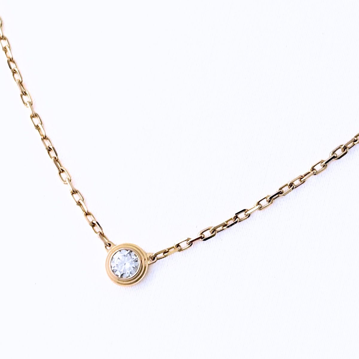 カルティエ CARTIER ダムール ネックレス PG ピンクゴールド ペンダント メレダイヤ SM ネックレス 750 ダイヤモンド レディース 【中古】 114,000円