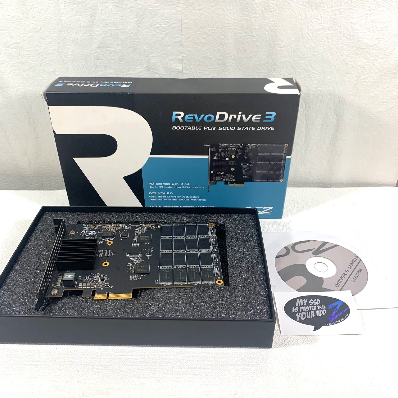 【希少/動作品】OCZ RevoDrive 3 120GB 元箱・純正ドライバ付 PCIe SSD/RVD3-FHPX4-120G