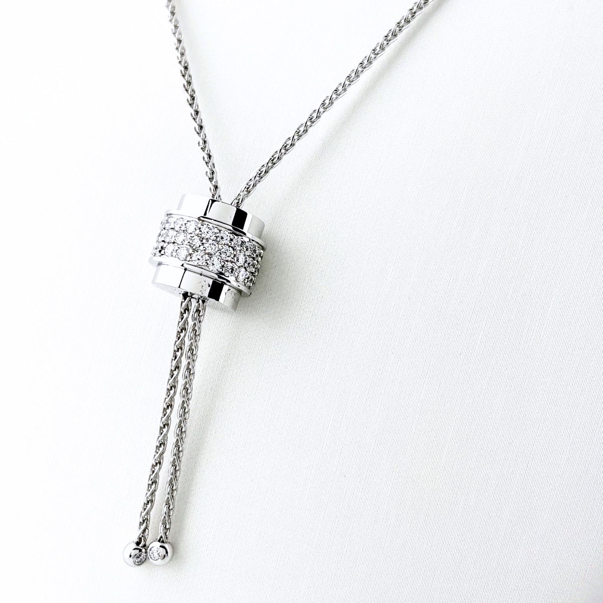 ピアジェ PIAGET ポセション バンドー ネックレス ペンダント ラリエット メレダイヤ ネックレス 750 ダイヤモンド レディース 【中古】