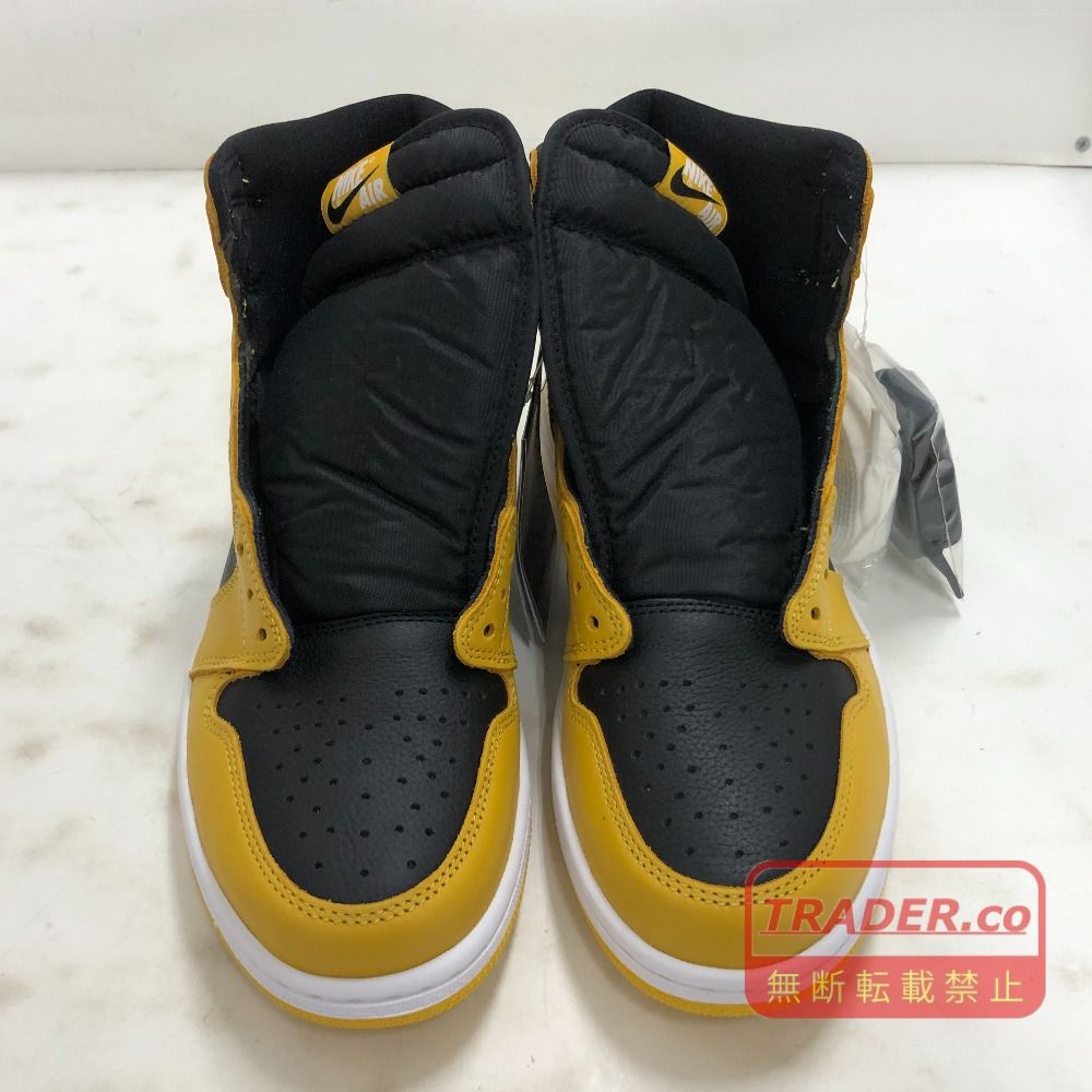 02w26377 ナイキ NIKE AIR JORDAN 1 RETRO HIGH OG イエロー 29.0cm 中国製 メンズ 箱・タグ・替え紐あり スニーカー 555088-701 【中古品】