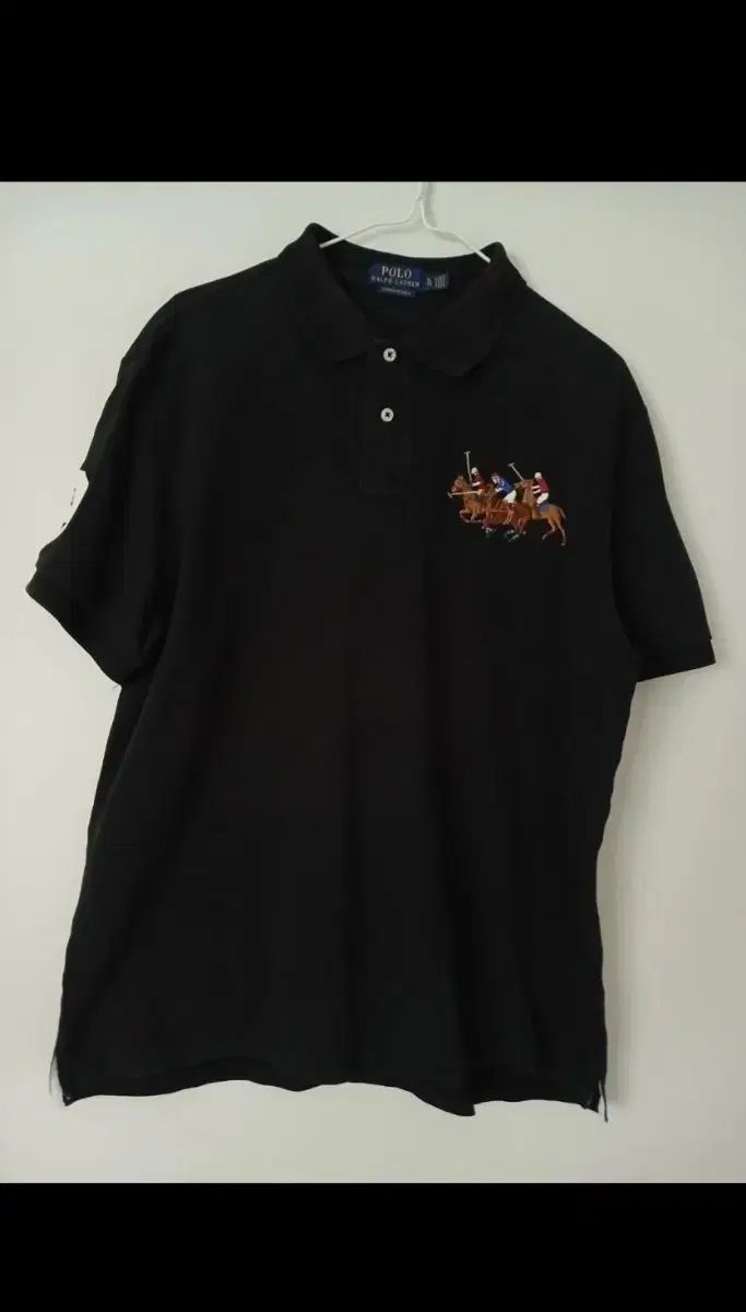 ポロラルフローレン トリプルポニー カラーTシャツ (ブラック/XL)