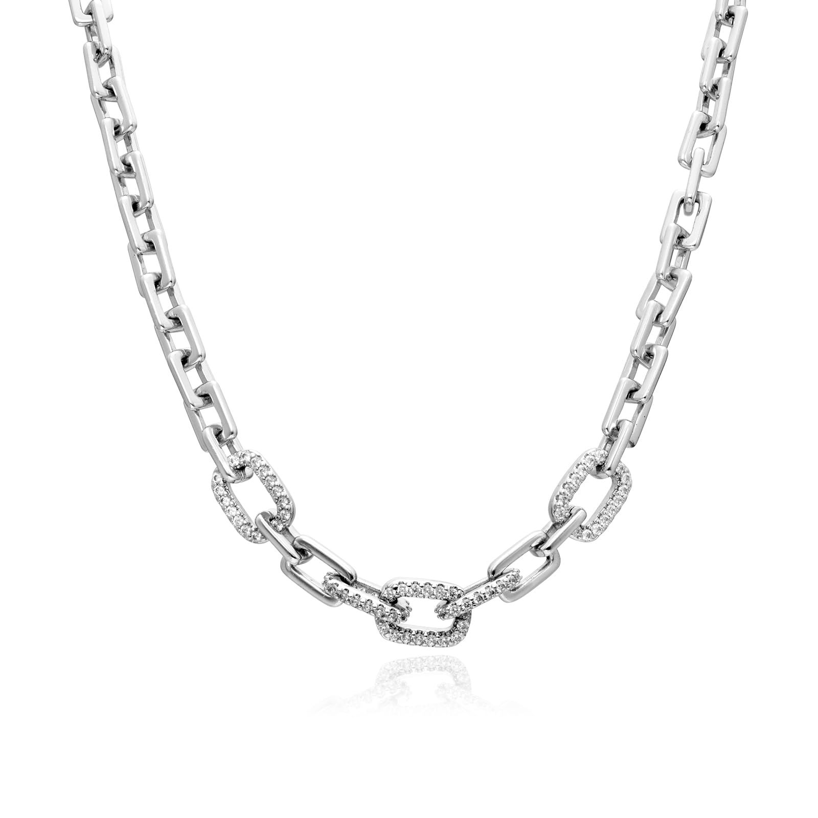 [ARSIS] ネックレス キューバリンクネックレス シンプル カジュアル 金属アレルギー対応 18K コーティング おしゃれ ギフト プレゼント デイリー ジュエリー 普段使い 調節可能 洗練