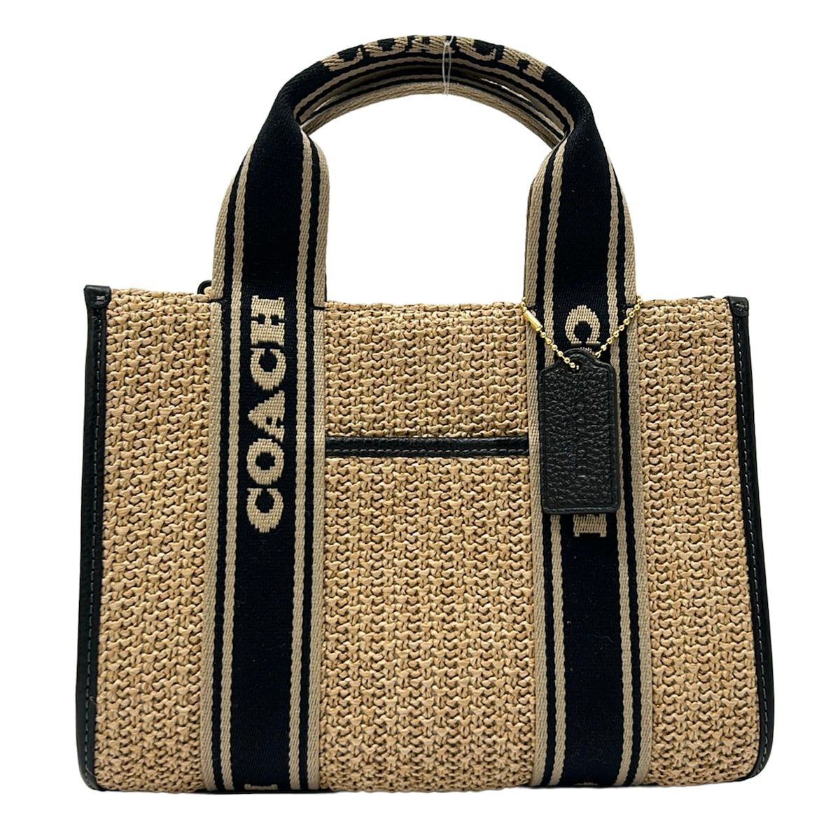 COACH(コーチ) トートバッグ スミス トート CAL89 ベージュ×黒 レザー 29,510円