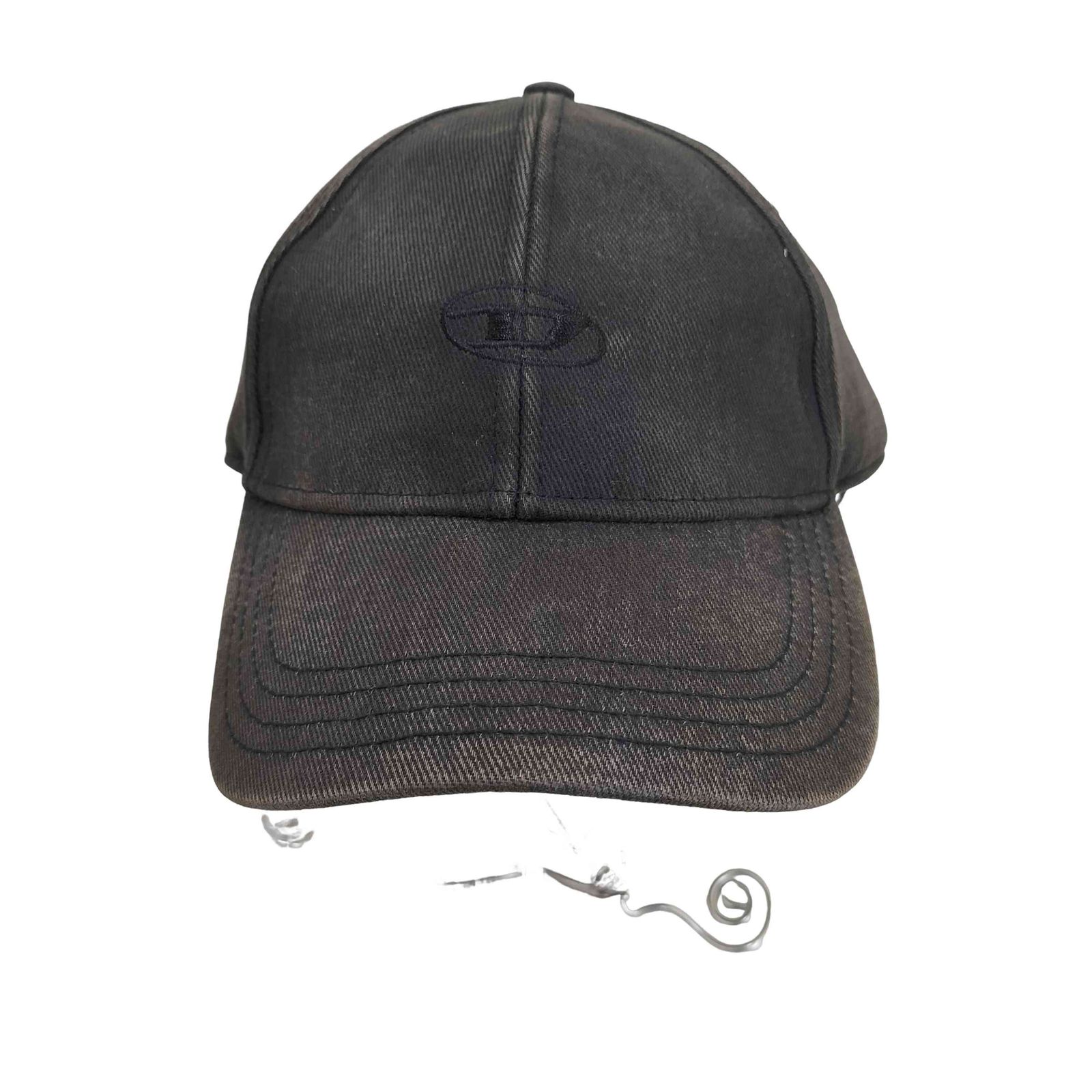 ディーゼル DIESEL Dロゴ ブラック デニム ウォッシュ 加工 キャップ メンズ 02