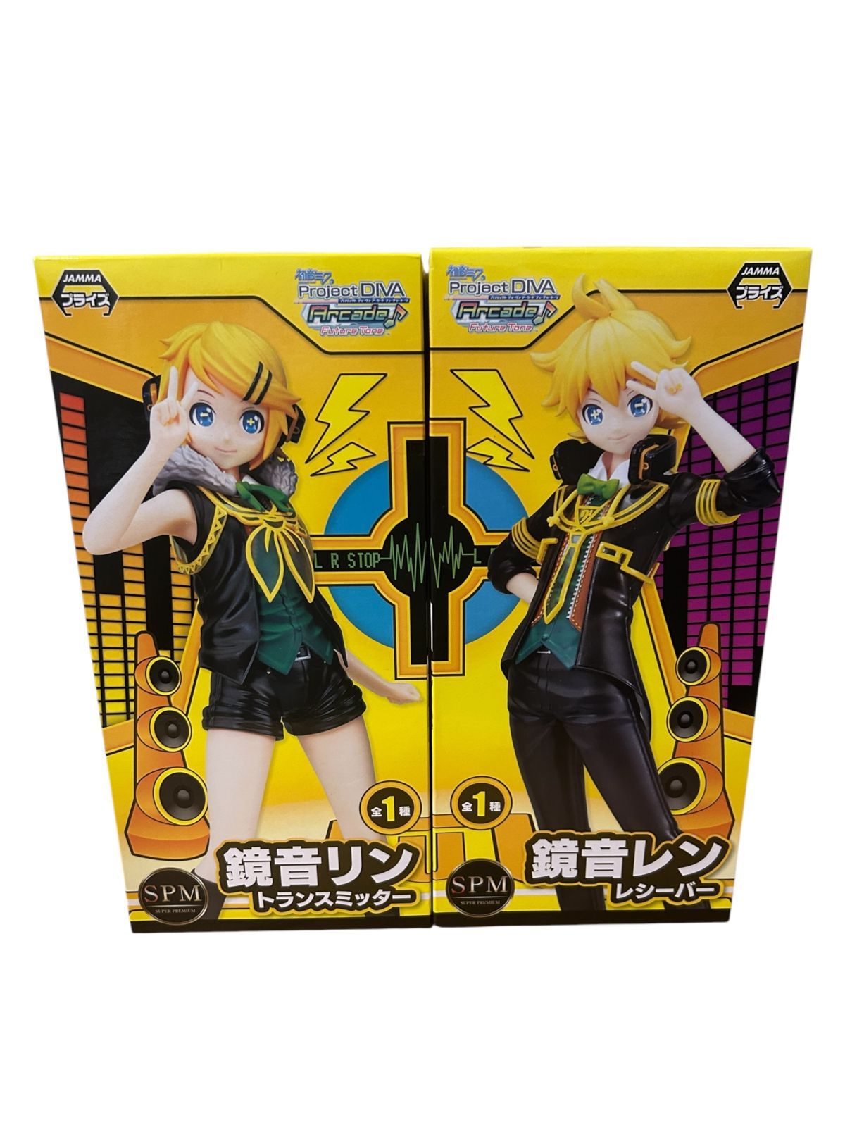 SEGAプレミアムフィギュア『鏡音リン』『鏡音レン』2個セット(未開封品) 未開封】鏡音リン トランスミッター 鏡音レン レシーバー SPM