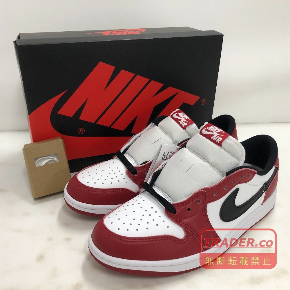 02w26380 ナイキ NIKE AIR JORDAN 1 RETRO LOW OG ホワイト 26.5cm 中国製 メンズ 箱・タグ・替え紐あり スニーカー HQ6998-600 【中古品】