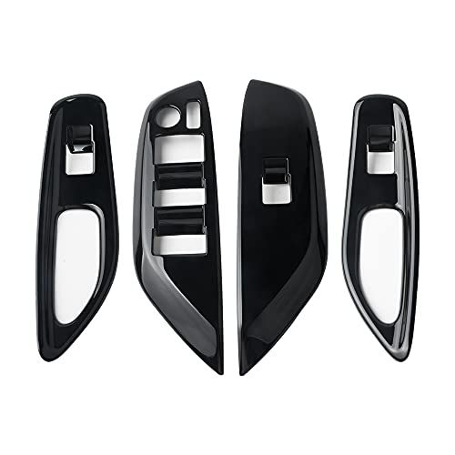 Catland トヨタ 新型 ヤリスクロス 10系 専用 アクセサリー ドアスイッチパネル ウィンドウスイッチベースパネル 内装 カスタム パーツ ドレスアップ インテリアパネル ABS樹脂製 ブラック 4本セットas e000ccea