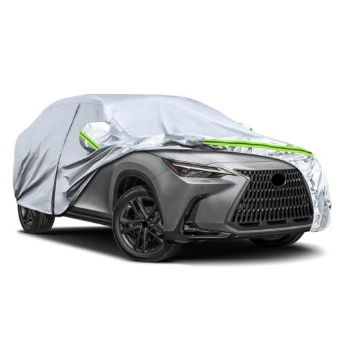 レクサス NX 車カバー ボディカバー カーカバー 専用 2014年?現行 裏起毛 防水性アップ 紫外線対策 熱遮断 防塵 雪/強風/黄砂対策 四季対応 防風ロープ/収納袋付き シルバーas c6576616