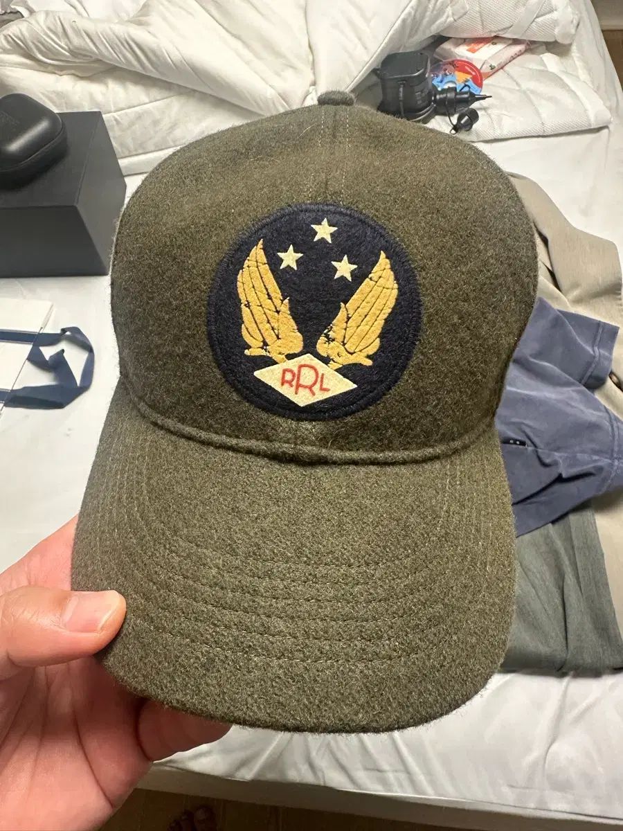 RRL ウールブレンド フェルト ベースボールキャップ カーキ