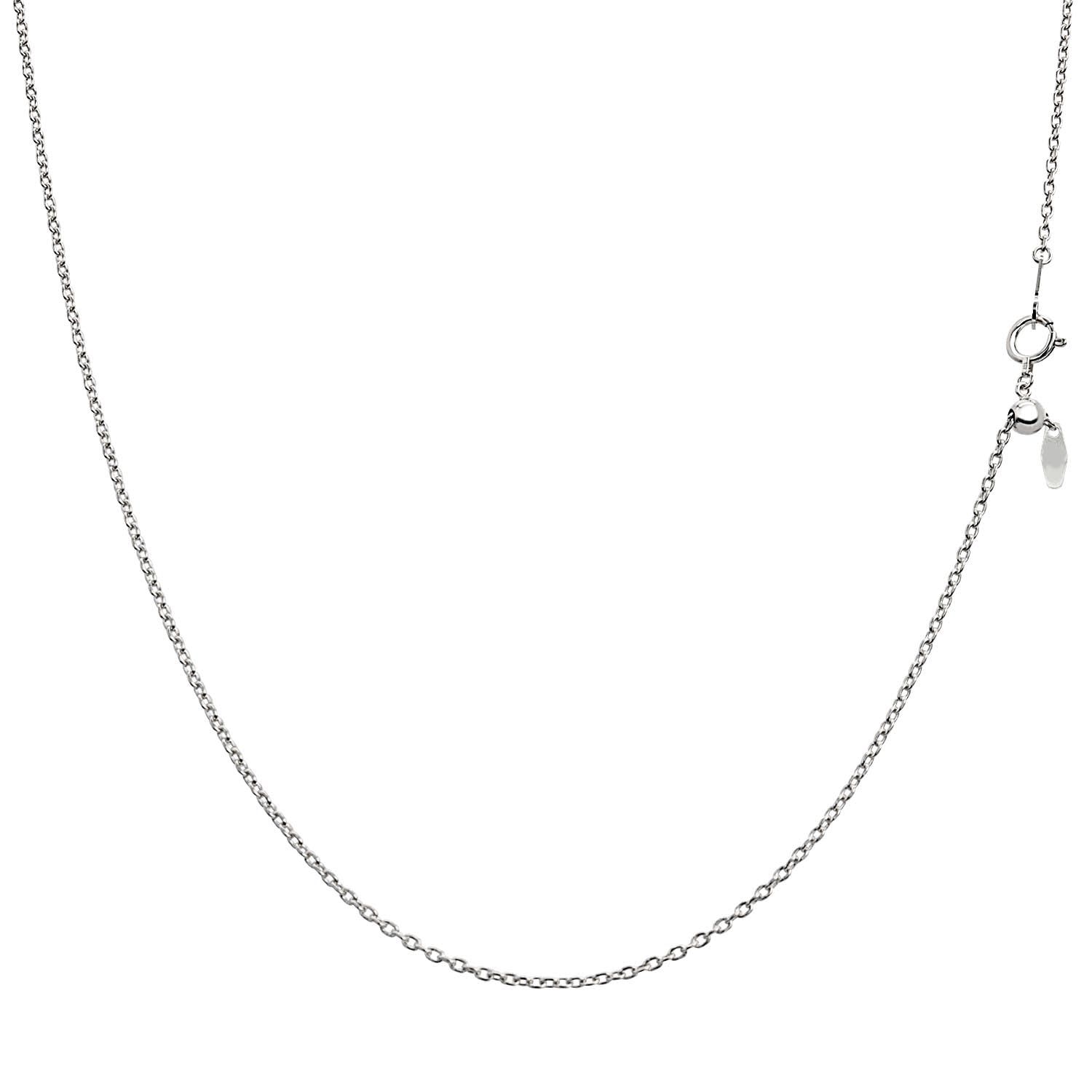 [ララクリスティー] チェーン ネックレスチェーン 丸小豆0.45φ 幅 約 1.5mm pt850 プラチナ スライドアジャスターチェーン 長さ調整可能 全長50cm 重量 約 5.59g