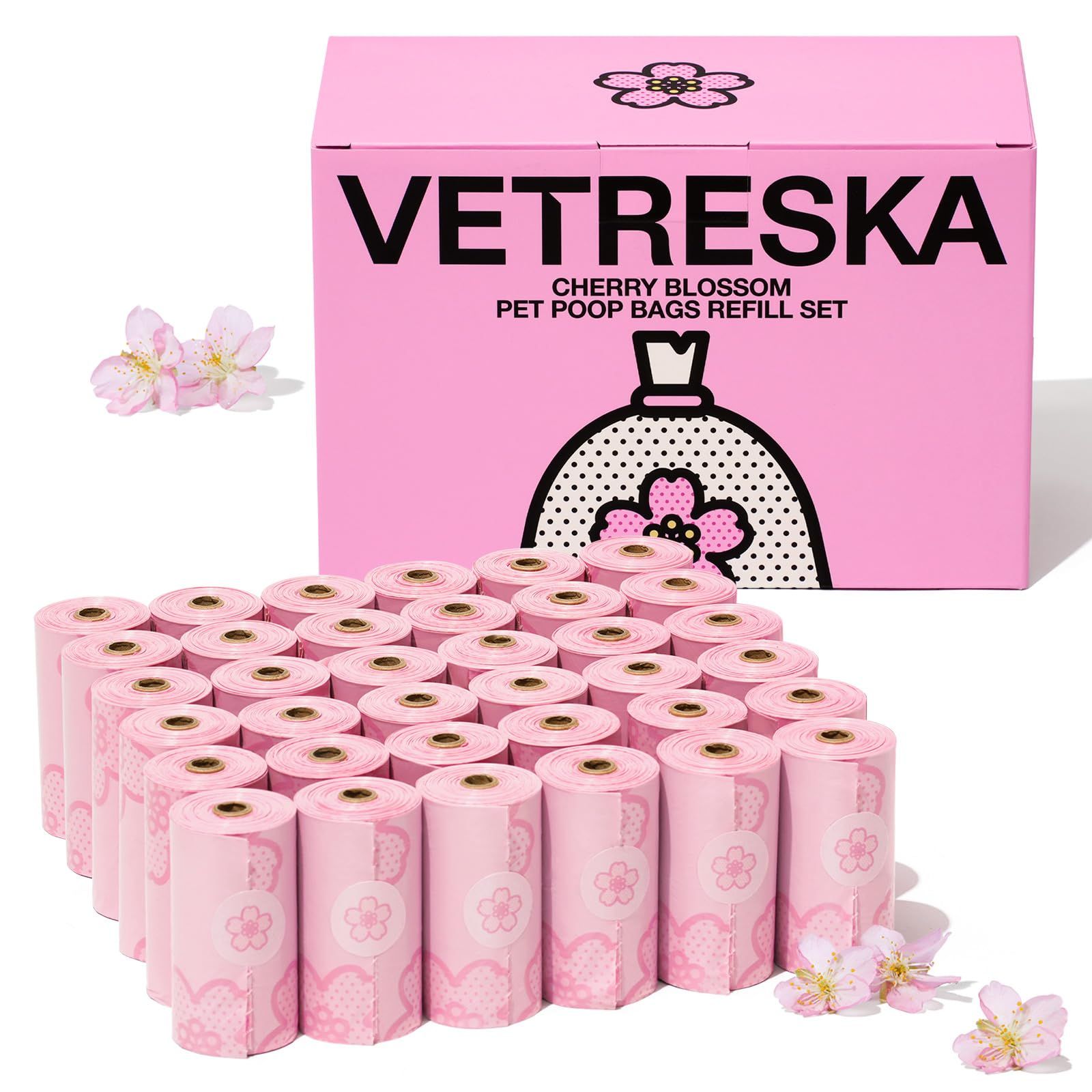VETRESKA ペット用ウンチ処理袋 うんちが臭わない袋 桜の香り 540枚入 