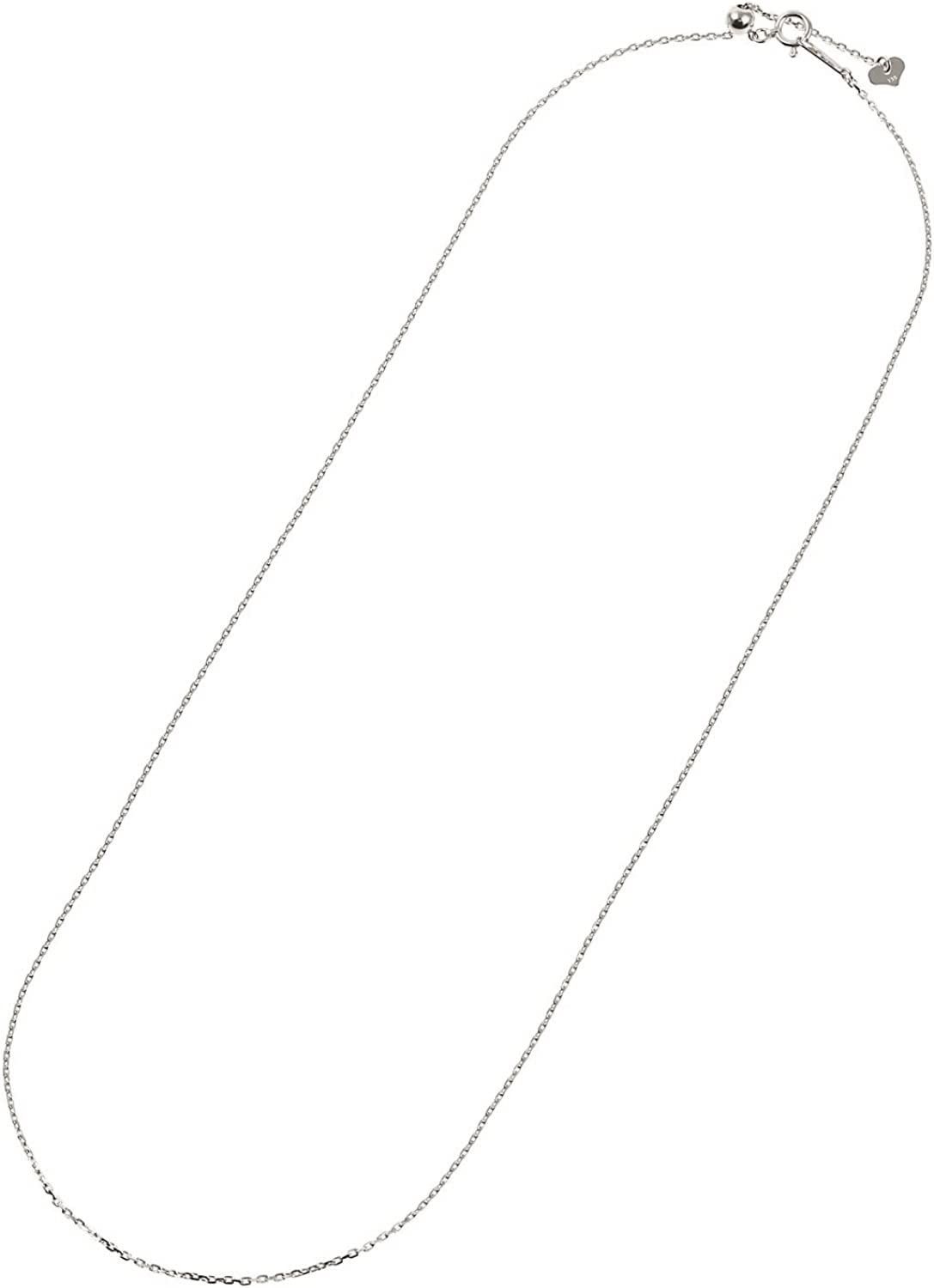 [フェアリーカレット] プラチナネックレス Pt850 カットアズキ 1.0mm幅 45cm 約2.6g スライド