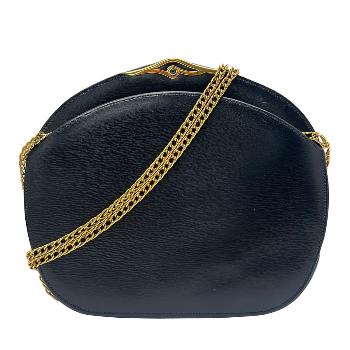 Cartier(カルティエ) ショルダーバッグ サファイアライン 黒 チェーンショルダー レザー