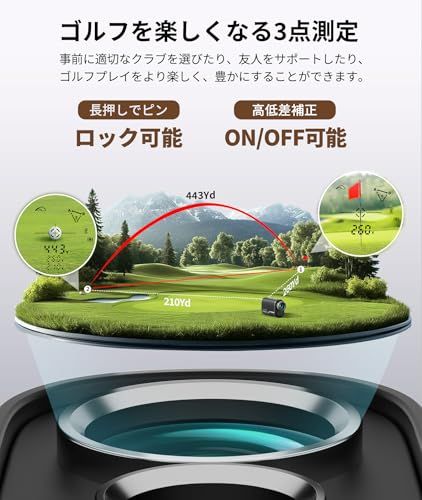 R★SILLAID(シライド) ゴルフレーザー距離計 mini VM1 「今平周吾プロ推薦」 3点間距離 最速0.04S測定 小型 軽量 高透過レンズ 6.5倍望遠 1093yd対応 ゴルフ 距離計測器 専用ケース付き 747586af
