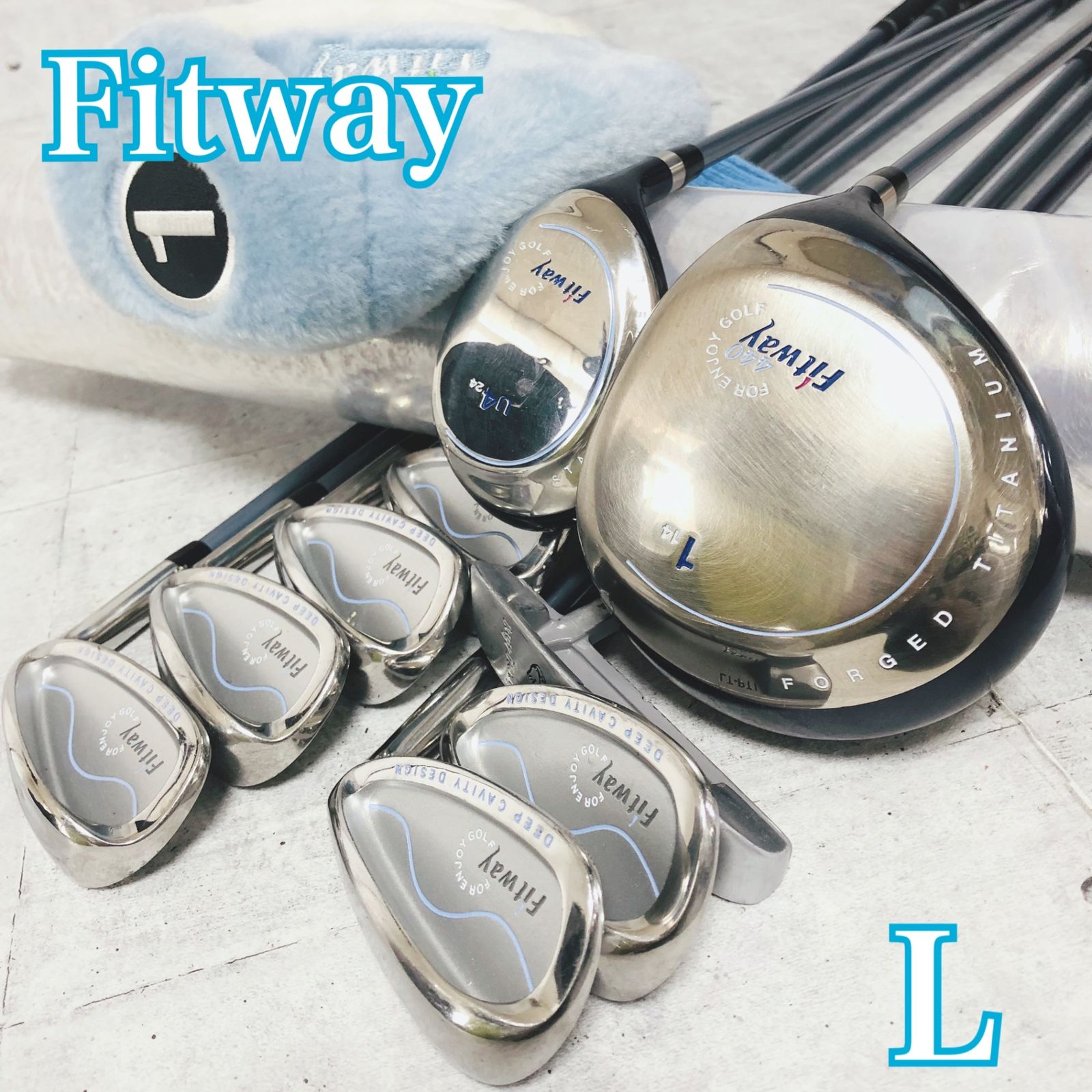 レディース fitway フィットウェイ ゴルフクラブセット ゴルフセット クラブセット 初心者 入門 右利き パター付 安価 クラブのみセット