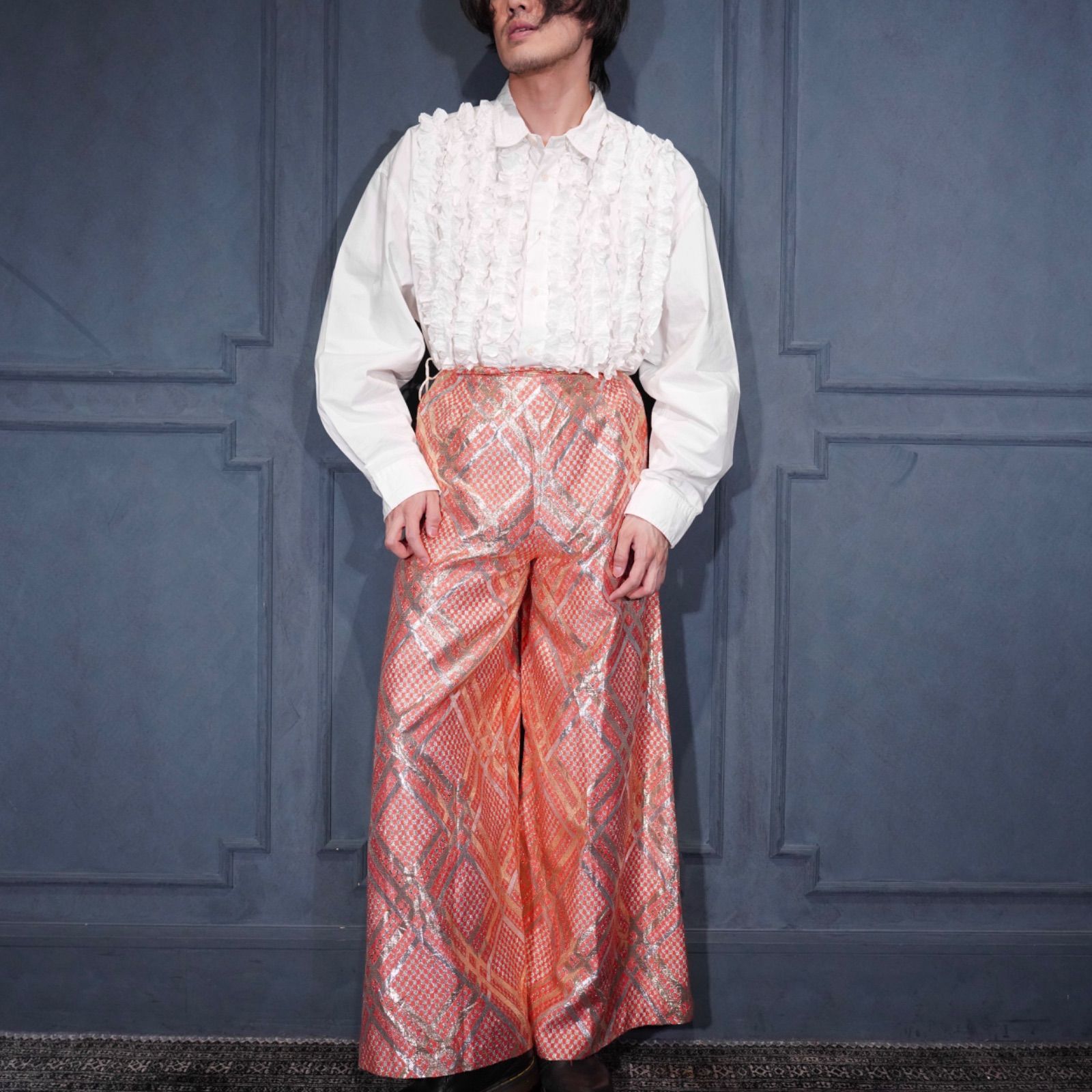 60’s USA VINTAGE EDDY GEORGE GRITTER DESIGN SUPER FLARE PANTS/60年代アメリカ古着グリッターデザインスーパーフレアパンツ