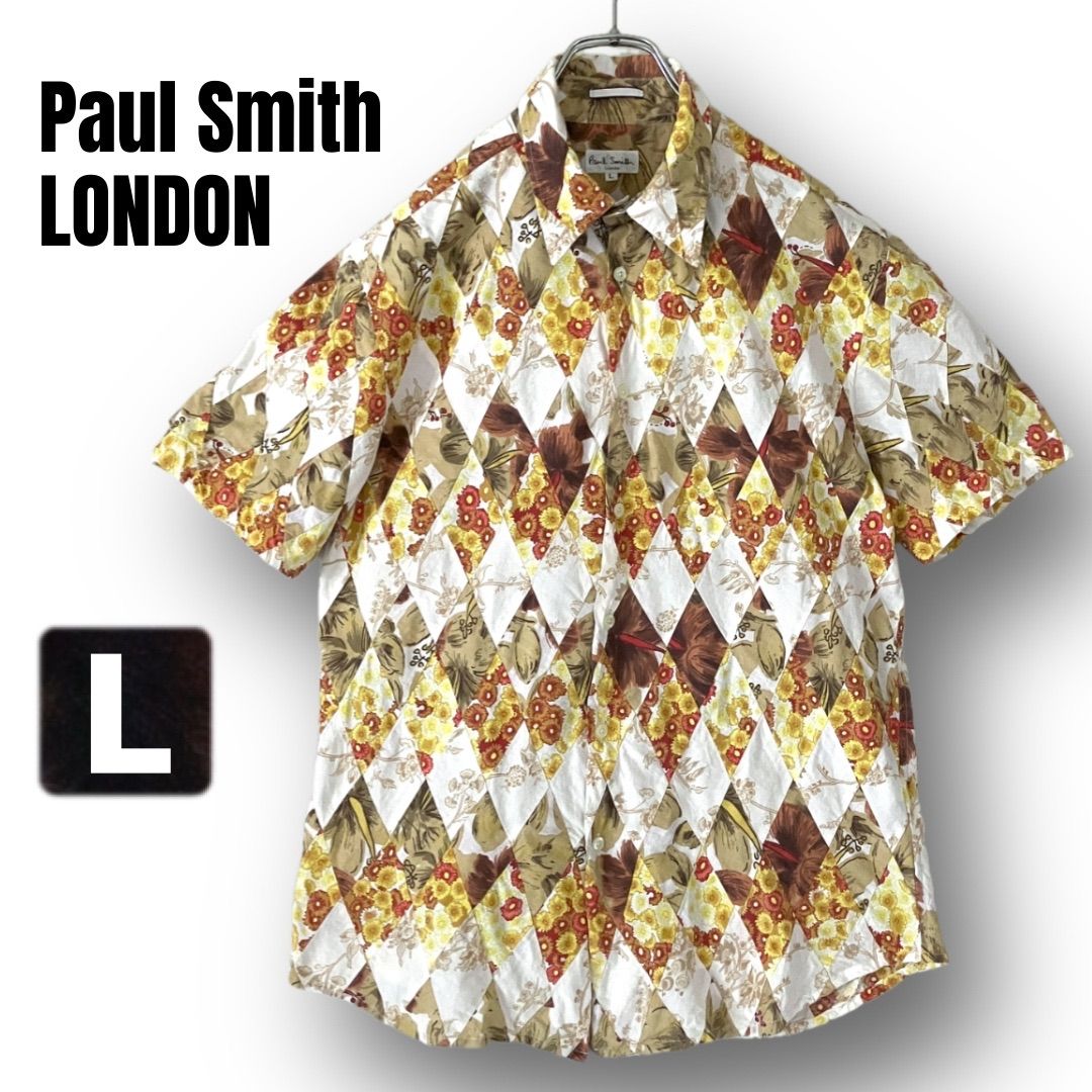 Smith Paul - ポールスミスロンドン☆アーガイルパッチワークシャツ 