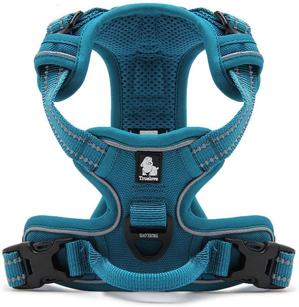 【新品】cocomall 犬用ハーネス 犬用胴輪 ドッグ ペット用品 ハーネス 3M反射材料 訓練 ナイロン製 小型犬、中型犬、大型犬に向け 通気性 調節可能 (M, ロイヤルブルー) b6c1002a