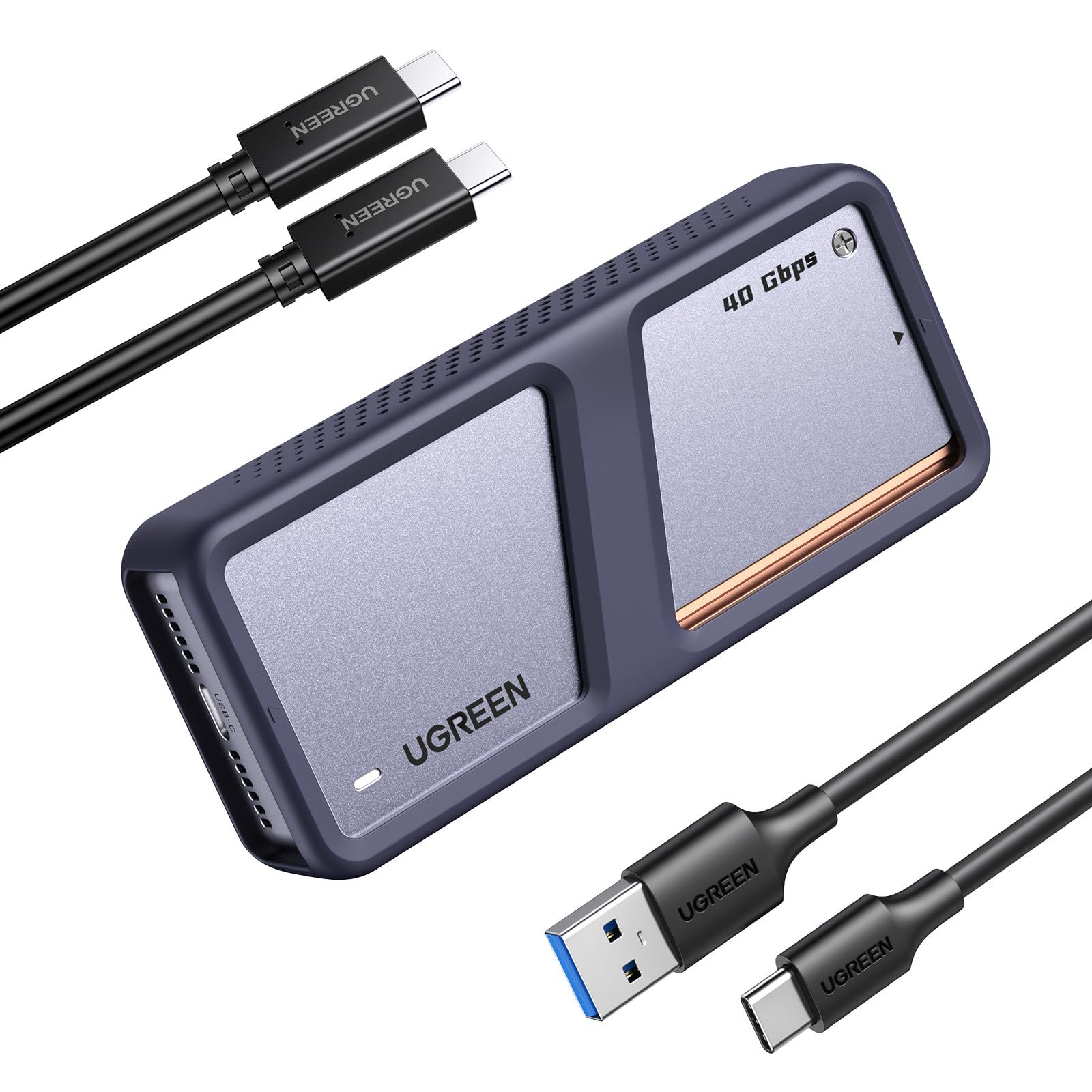 UGREEN M.2 SSD 外付けケース 【USB4 40Gbps】 M.2 SSD ケース NVME/Pcie ケース Thunderbolt 3/4 PCIe 4.0x4対応 アルミ制 m.2 ハードディスクケース NVME SSDに対 9fc4b94f