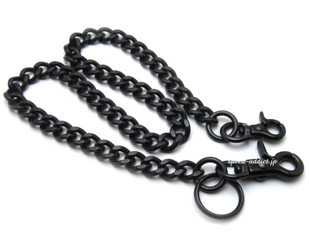 [SPEED ADDICT] 真鍮無垢（鋳物）DOUBLE CLIP WALLET CHAIN カット面（BRASSブラス無垢イモノダブルクリップウォレットチェーンカット面）ダール艶【喜平 カット面】