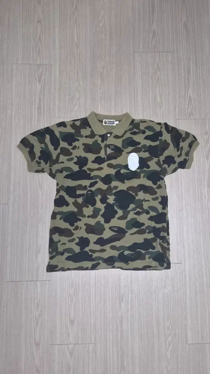 A BATHING APE アベイシングエイプ カモフラ ポロ 半袖Tシャツ L サイズ